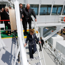 Kongen og Dronningen fikk innblikk i norsk-australsk forskningssamarbeid om bord på Wilhelmsens frakteskip MV Tugela. Foto: Lise Åserud, NTB scanpix